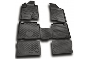 Novline Σετ Πατάκια Σκαφάκι 6τμχ από Λάστιχο για Hyundai ix55 Ανθρακί