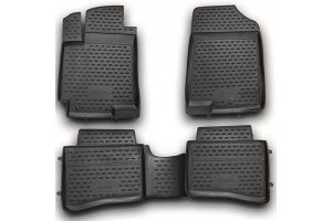 Πατάκια Λάστιχο {Καουτσούκ} Μαρκέ Για Hyundai Solaris 2010>2014  4τεμ.