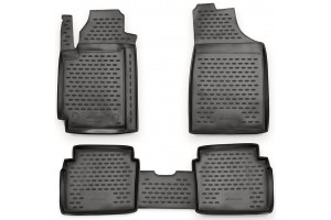 Novline Σετ Πατάκια 4τμχ από Λάστιχο για Hyundai i10 2008+