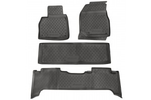 Novline Σετ Πατάκια 4τμχ από Λάστιχο για Lexus LX Σκούρο Γκρι