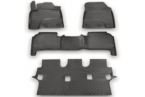 Novline Σετ Πατάκια 4τμχ από Λάστιχο για Lexus LX570 7θέσιο 2012+