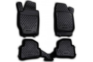 Novline Σετ Πατάκια Σκαφάκι 4τμχ από Λάστιχο για Skoda Fabia 05/2007+