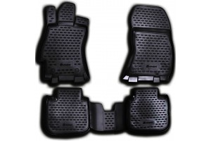 Πατάκια Λάστιχο {Καουτσούκ} Μαρκέ για SUBARU OUTBACK 09/09+(μαύρα 4τμχ)