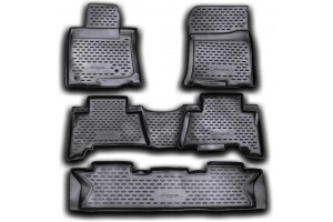 Novline Σετ Πατάκια Σκαφάκια 4τμχ από Λάστιχο για Toyota Land Cruiser 5D 2009