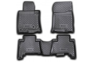 Novline Σετ Πατάκια Σκαφάκι 4τμχ από Λάστιχο για Toyota Land Cruiser Prado 2009-2013