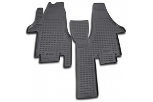 Novline Πατάκια Μπροστινά Σκαφάκια 2τμχ από Λάστιχο για Volkswagen T5 / Transporter 2003