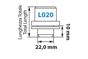Lampa Μπουλόνια Ασφαλείας 14x1.5 19.4/40.8mm με κλειδί 22mm 4τμχ