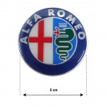 Race Axion Αυτοκόλλητα Σήματα Χρωμίου Alfa Romeo 5cm για Ζάντες Αυτοκινήτου 4τμχ