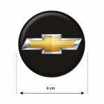 Americat Αυτοκόλλητα Σήματα Chevrolet 6cm για Ζάντες Αυτοκινήτου σε Μαύρο Χρώμα 4τμχ