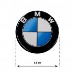 BMW Αυτοκολλητα Ζαντων Μαυρα Σμαλτου 5,5 cm - 4 ΤΕΜ.