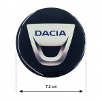 Race Axion Dacia Αυτοκολλητα Ζαντων 7,2cm ΜΑΥΡΟ/ΧΡΩΜΙΟ Με Επικαλυψη Σμαλτου - 4 ΤΕΜ.