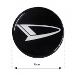 Americat Αυτοκόλλητα Σήματα Daihatsu 6cm για Ζάντες Αυτοκινήτου σε Μαύρο Χρώμα 4τμχ
