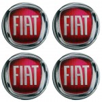 Americat Αυτοκόλλητα Σήματα Fiat 5.5cm για Ζάντες Αυτοκινήτου 4τμχ