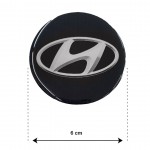 Americat Αυτοκόλλητα Σήματα Hyundai 6cm για Ζάντες Αυτοκινήτου 4τμχ