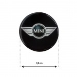 Mini Αυτοκολλητα Ζαντων Μαυρα Σμαλτου 5,5 cm - 4 ΤΕΜ.