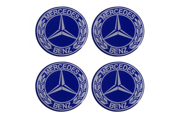 Americat Αυτοκόλλητα Σήματα Mercedes 6cm για Ζάντες Αυτοκινήτου 4τμχ