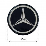 Race Axion Αυτοκόλλητα Σήματα Mercedes 6.7cm για Ζάντες Αυτοκινήτου σε Μαύρο Χρώμα 4τμχ