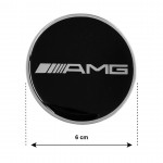 Race Axion Αυτοκόλλητα Σήματα Χρωμίου Mercedes AMG 6cm για Ζάντες Αυτοκινήτου 4τμχ