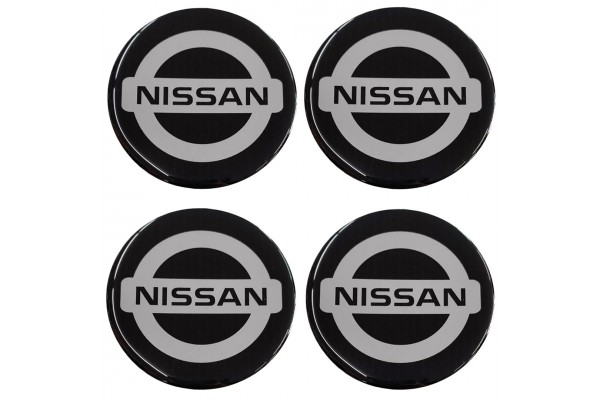 Race Axion Αυτοκόλλητα Σήματα Χρωμίου Nissan 5cm για Ζάντες Αυτοκινήτου 4τμχ