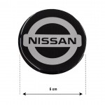 Race Axion Αυτοκόλλητα Σήματα Χρωμίου Nissan 5cm για Ζάντες Αυτοκινήτου 4τμχ