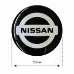 Race Axion Αυτοκόλλητα Σήματα Χρωμίου Nissan 7.2cm για Ζάντες Αυτοκινήτου 4τμχ
