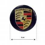 Americat Αυτοκόλλητα Σήματα Porsche 6cm για Ζάντες Αυτοκινήτου 4τμχ