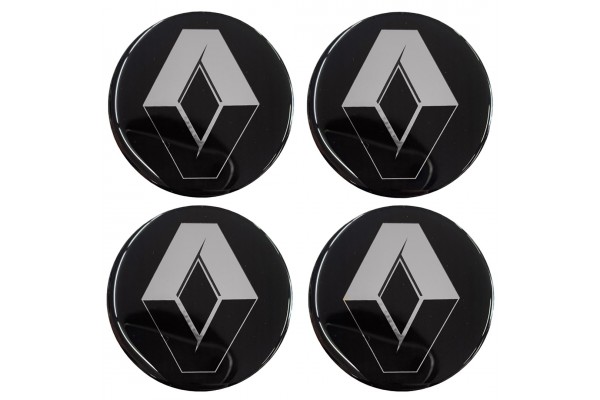 Race Axion Αυτοκόλλητα Σήματα Renault 7.2cm για Ζάντες Αυτοκινήτου σε Μαύρο Χρώμα 4τμχ