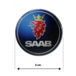 Americat Αυτοκόλλητα Σήματα Saab 6cm για Ζάντες Αυτοκινήτου σε Μπλε Χρώμα 4τμχ