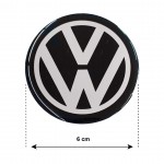 Αυτοκολλητα Ζαντων VW 6cm Μαυρα Σμαλτου 4ΤΕΜ.