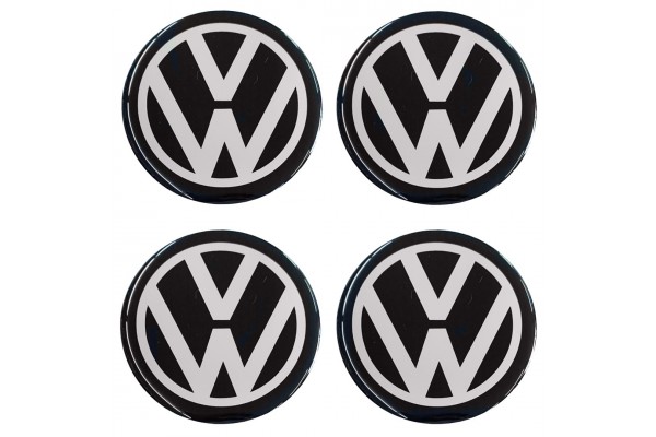 Americat Αυτοκόλλητα Σήματα VW 10cm για Ζάντες Αυτοκινήτου 4τμχ