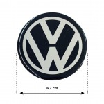 Race Axion Αυτοκόλλητα Σήματα Χρωμίου VW 6.7cm για Ζάντες Αυτοκινήτου 4τμχ