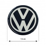 Race Axion Αυτοκόλλητα Σήματα Χρωμίου VW 7.2cm για Ζάντες Αυτοκινήτου 4τμχ