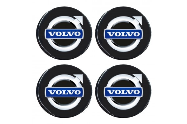 Americat Αυτοκόλλητα Σήματα Volvo 6cm για Ζάντες Αυτοκινήτου 4τμχ