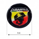 Αυτοκολλητα Ζαντων Abarth 6cm Μαυρα Σμαλτου 4ΤΕΜ.