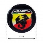 Abarth Αυτοκολλητα Ζαντων 5,5cm Μαυρα Σμαλτου 4ΤΕΜ.