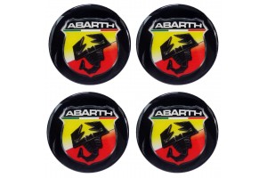 Abarth Αυτοκολλητα Ζαντων Μαυρα Σμαλτου 5 cm - 4 ΤΕΜ.