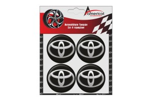 Αυτοκολλητα Ζαντων Toyota 6cm Χρωμιου Σμαλτου 4ΤΕΜ.