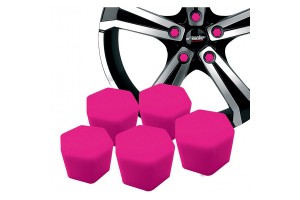 Simoni Racing Καπάκια Μπουλονιών Ζαντών Σιλικόνης Ροζ 19mm 20τμχ