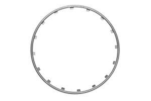 Lampa Διακοσμητικά Δαχτυλίδια Ζάντας 15'' 4τμχ Ασημί