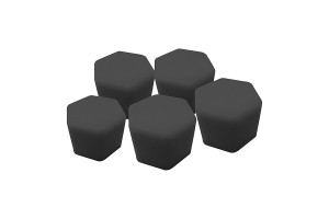 Καπακια Μπουλονιων Ζαντων Σιλικονης 17 Inch Μαυρα 20ΤΕΜ.