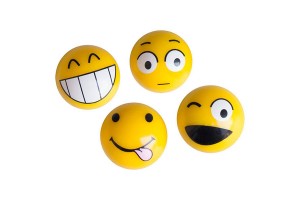 Καπακια Βαλβιδων Emoticons Κιτρινα 4ΤΕΜ.