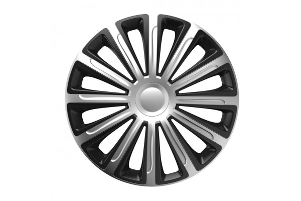 AMiO Τάσι Αυτοκινήτου Hubcap Trend 1τμχ 14" Μαύρο/Ασημί