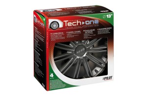 Lampa Σετ Τάσια Αυτοκινήτου Dark Nero 4τμχ 13" Ασημί