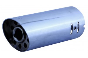 Carman Μπούκα Εξάτμισης Λοξή Οβάλ Χρώμιο Universal