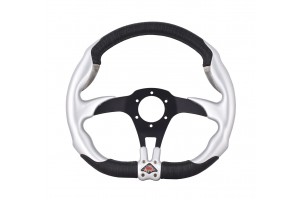 Τιμονι X4 Αλουμινιο Δερμα Lux Μαυρο