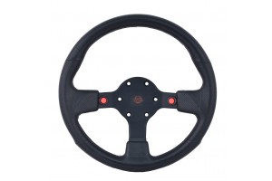 SWM Τιμόνι 32cm P.u με Μαύρες Λάμες Μαύρο