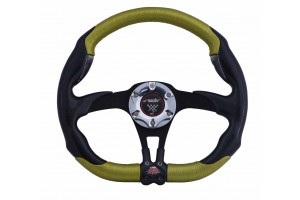 Τιμόνι X4 Carbon Look Κίτρινο