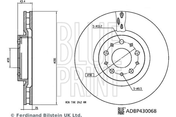 Blue Print Δισκόπλακα - ADBP430068