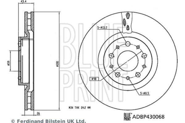 Blue Print Δισκόπλακα - ADBP430068