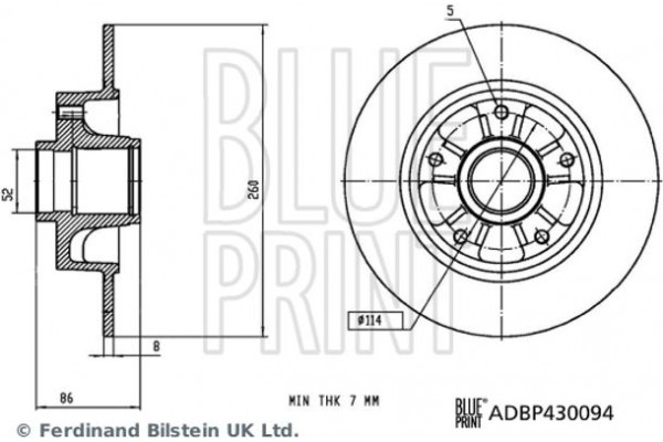 Blue Print Δισκόπλακα - ADBP430094